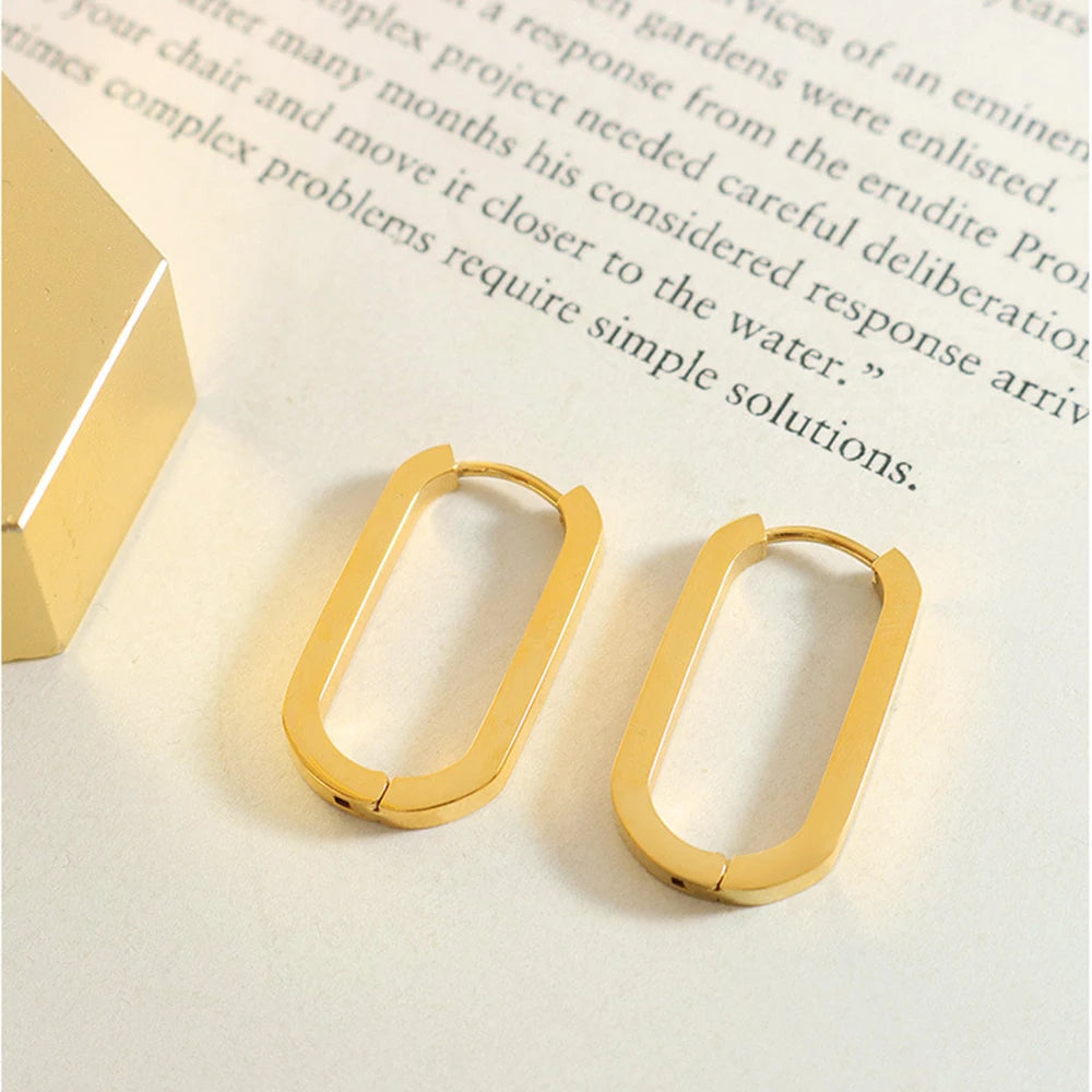 Oval Hoop Earrings