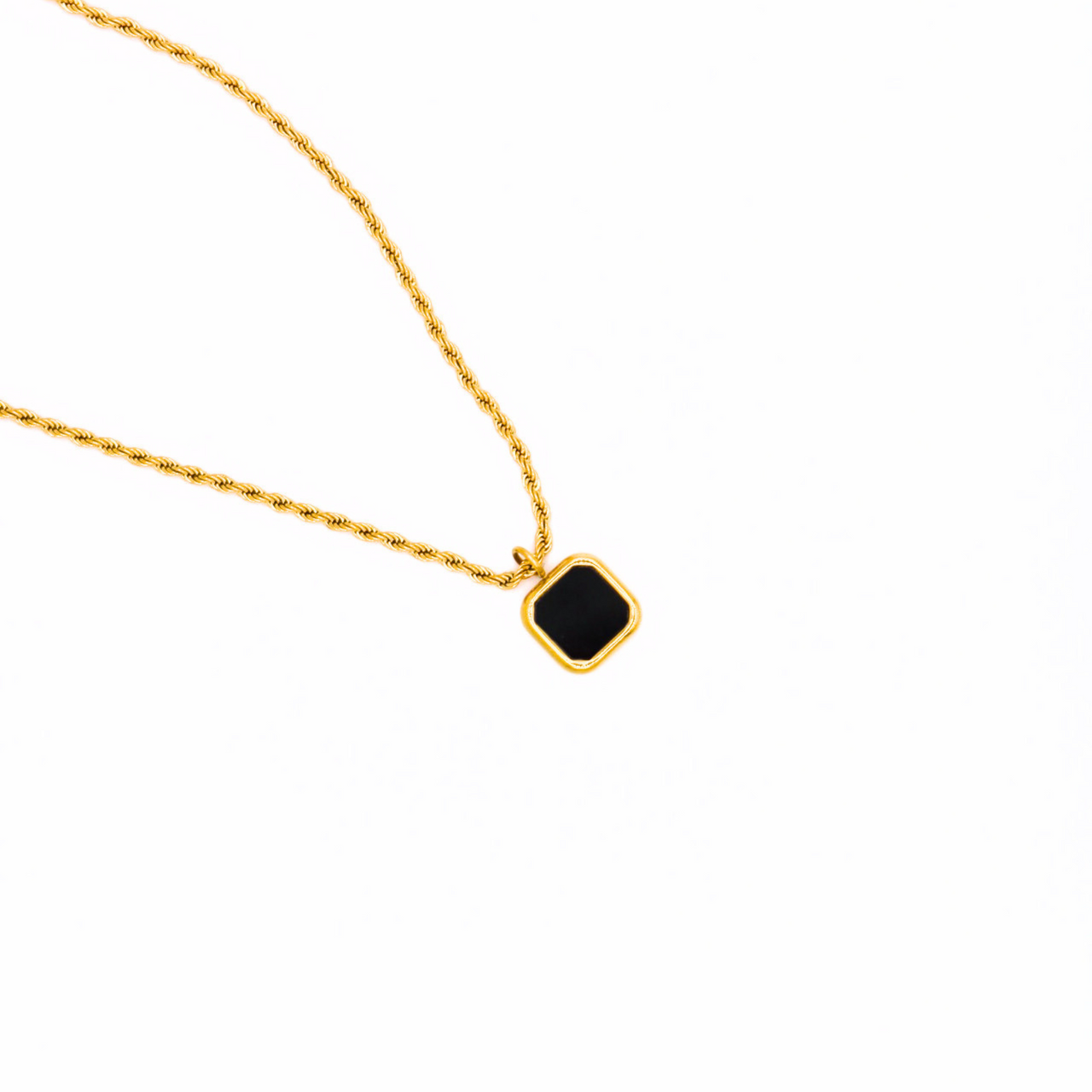 Black Square Pendant