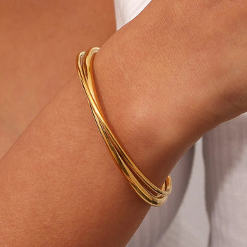 Double Layer Cross Bangle