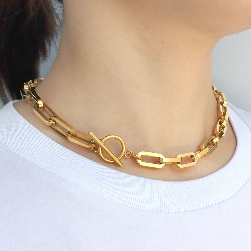 Gold Paperclip Necklace