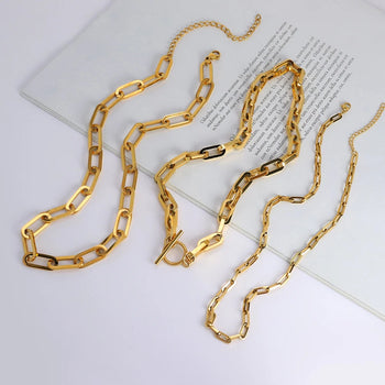 Gold Paperclip Necklace