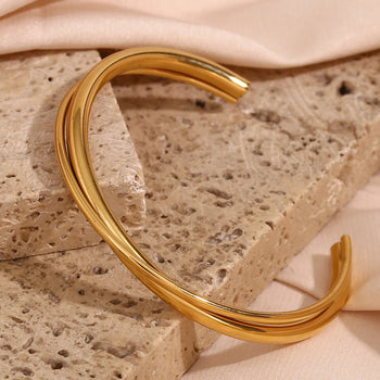 Double Layer Cross Bangle