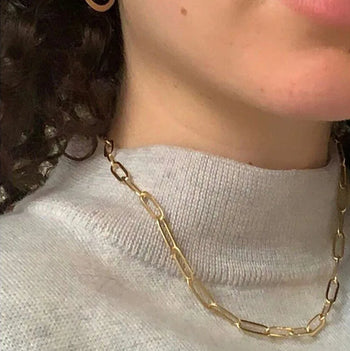 Paperclip Gold Necklace