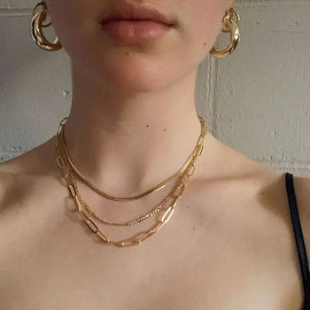 Paperclip Gold Necklace